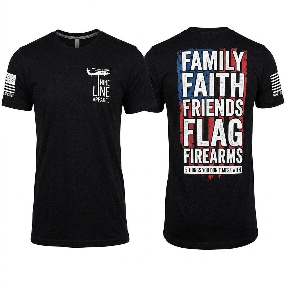Nine Line Apparel Shirt Men's XL Black Made in USA 5 Things You Don't Mess With
